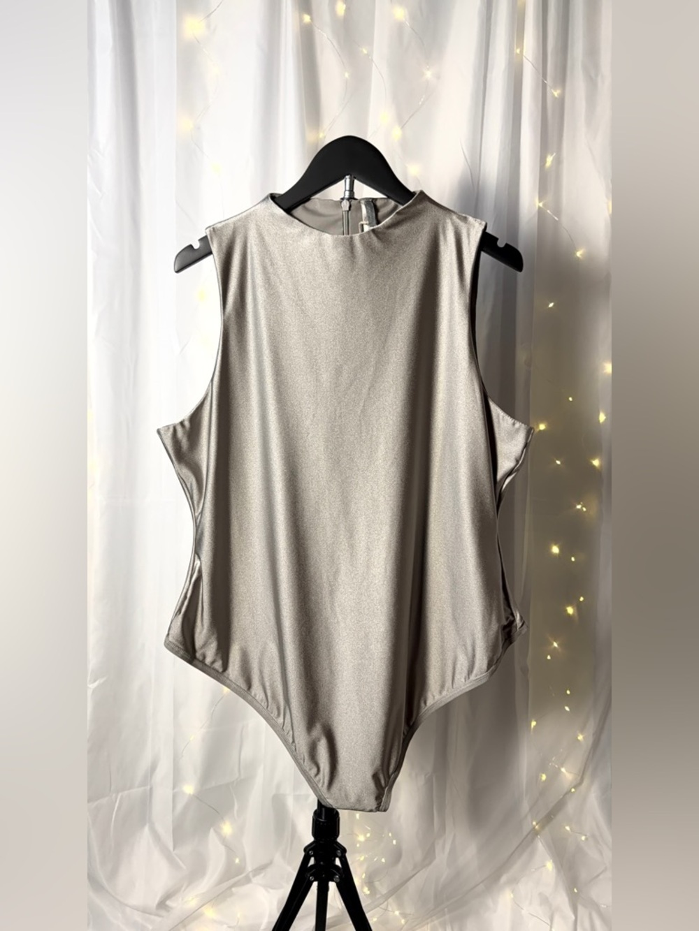 SKIMS Silver Thong Bodysuit — 4X (Fits 3X–4X) — NWT
